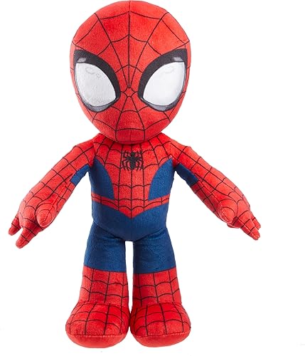 Mattel Marvel Plush Talkers Soft Toy, 11.75-Inch Spider-Man Figure with 10 Sounds & Phrases