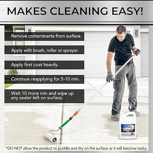 Miniatura 5 de Sellador de concreto en aerosol impermeabilizante penetrante transparente. El mejor sellador más duradero para calzadas, adoquines de cemento para