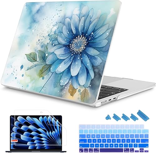 Miniatura 21 de Mektron Diseñada para MacBook Air 2025/2024/2023 de 15 PULGADAS M4 A3241 /M3 A3114 /M2 A2941, Carcasa de Cubierta Rígida de Plástico Impreso