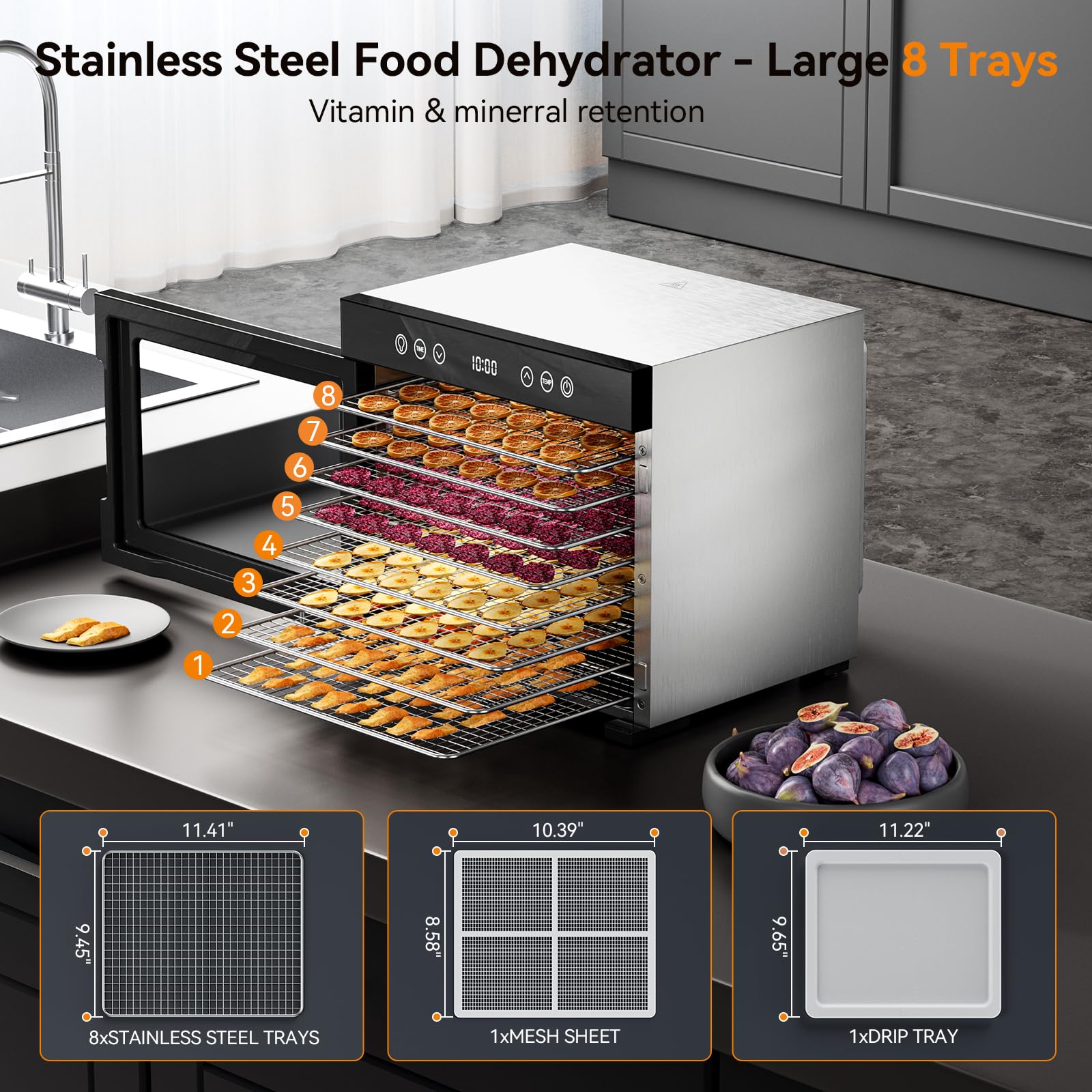 Amazon.com: Food Dehydrator, 650W Powerful Fruit Dryer Machine
