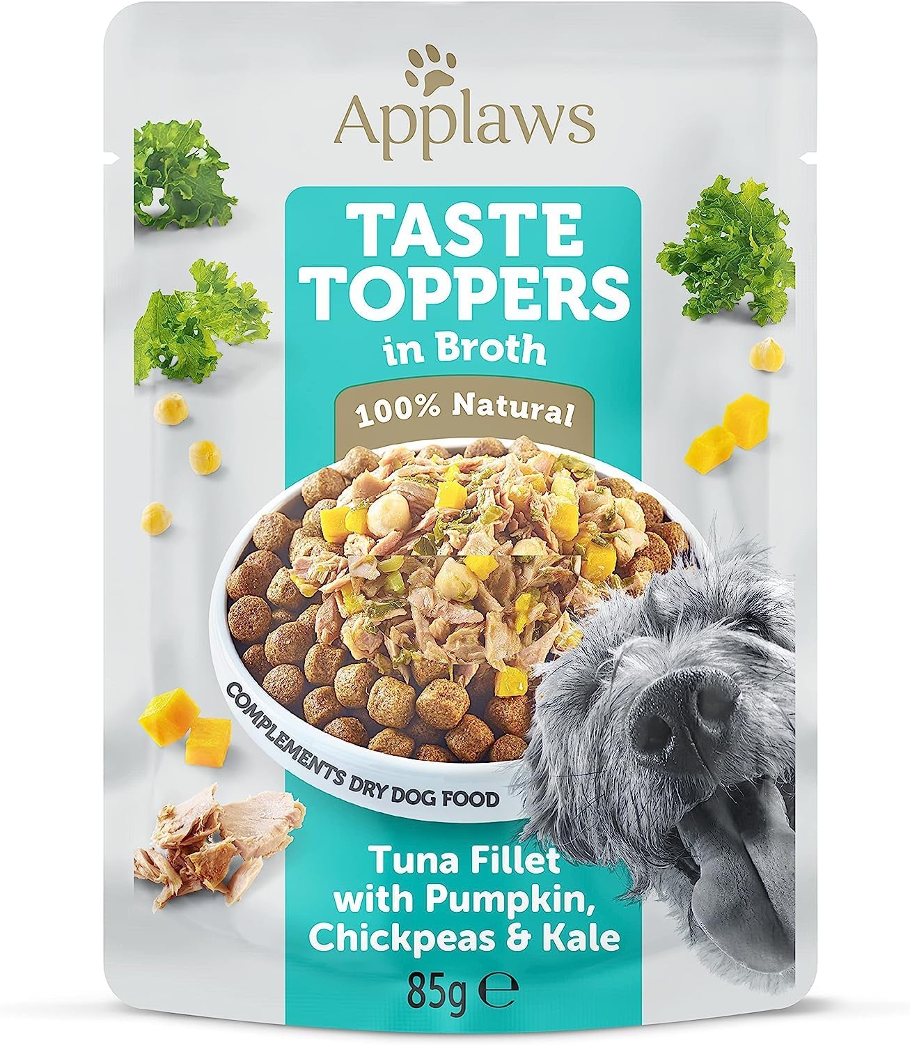 Applaws Premium Wet Dog Food Tuna Fillet with Pumpkin, Chickpeas & Kale 85 Gm Pouch Pack of 4