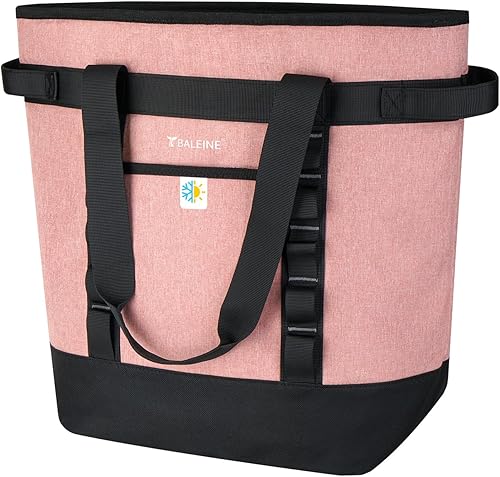 BALEINE Bolsa térmica térmica de alta resistencia plegable suave, bolsa de comestibles portátil con aislamiento térmico, bolsa aislada de viaje,