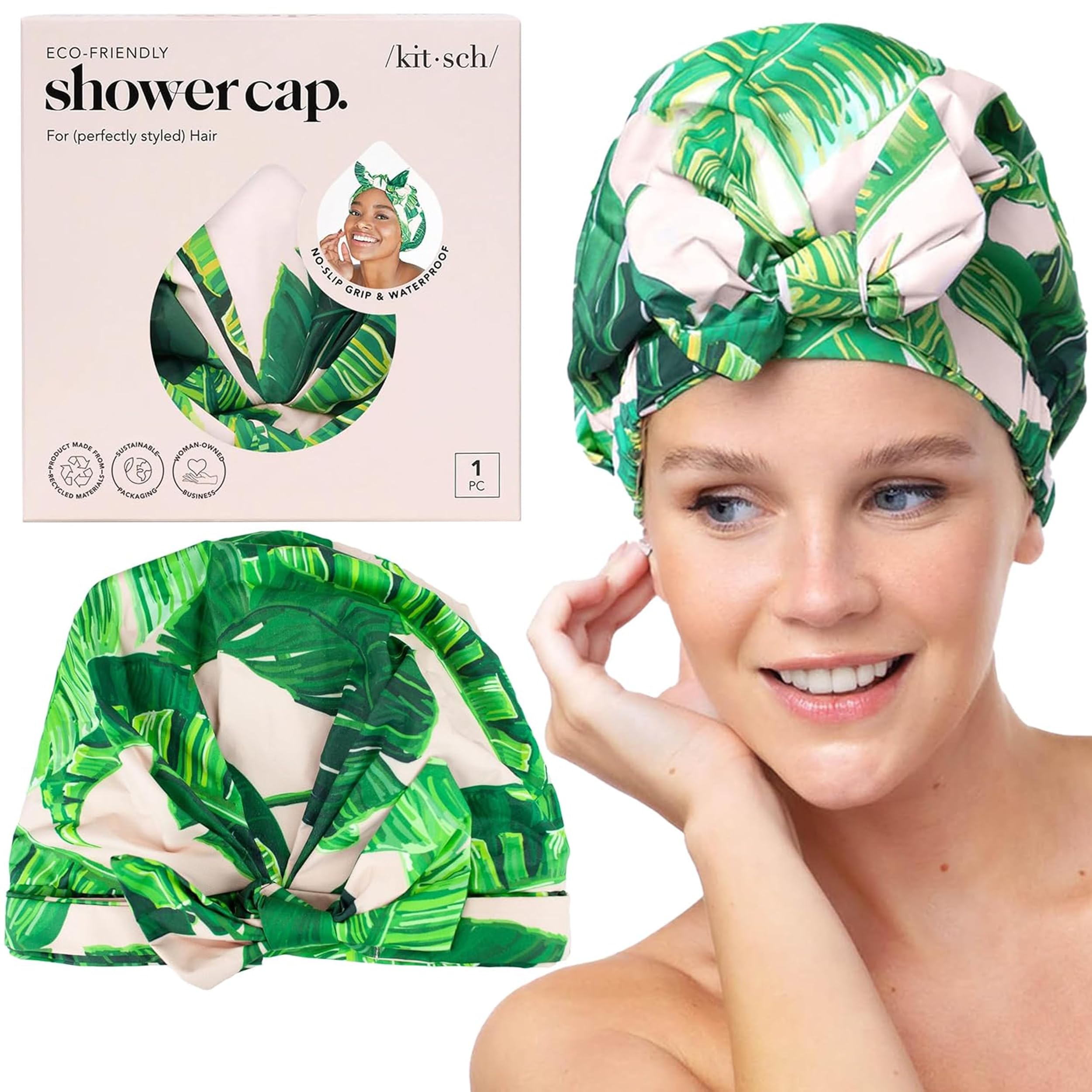 Kitsch Luxus-Duschhaube für Damen, wasserdicht