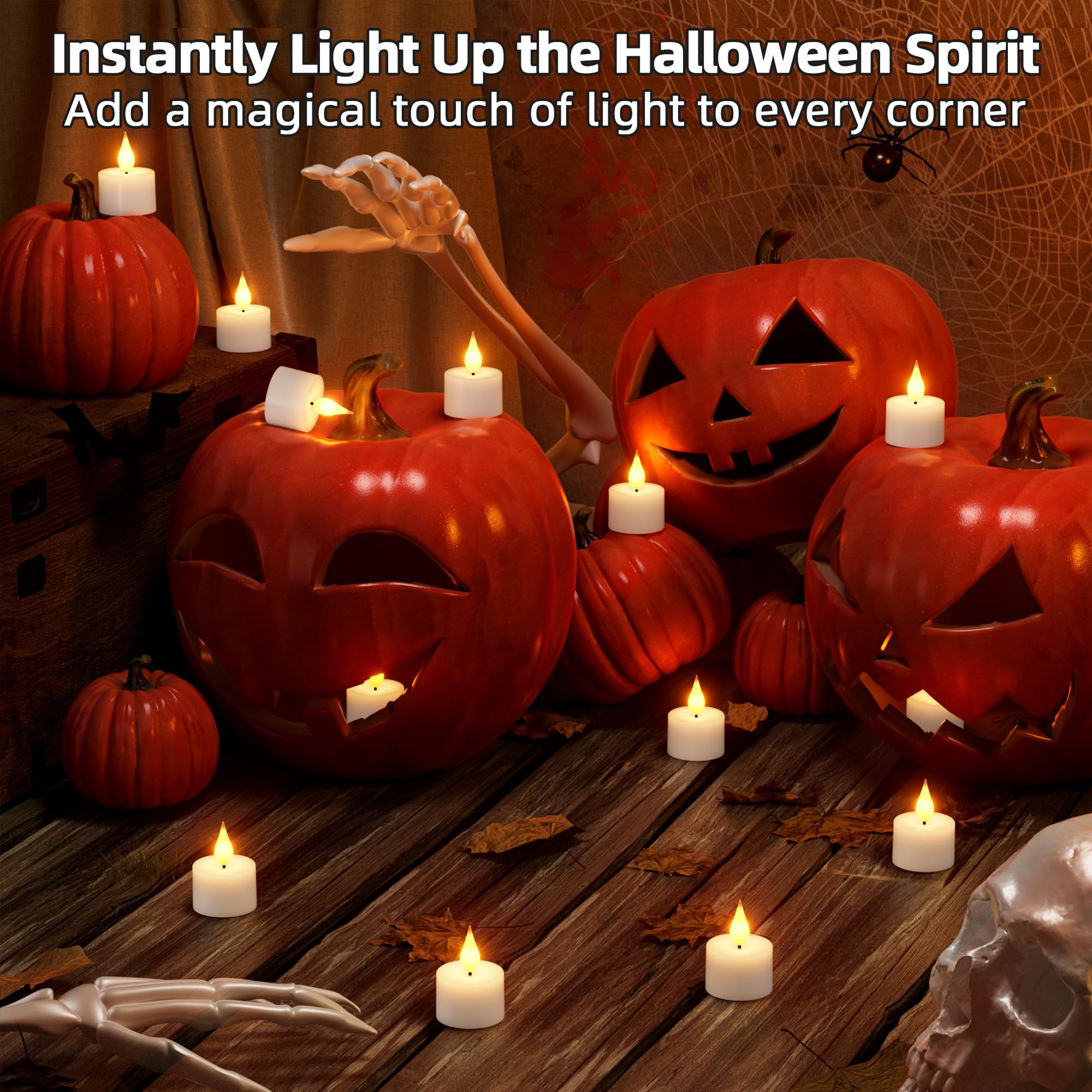 Velas de té recargables sin llama: 12 velas de té que funcionan con pilas con temporizador remoto y base de carga, velas votivas LED parpadeantes para Navidad, Halloween, decoración de bodas