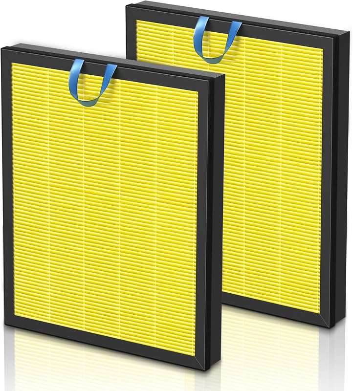 Vital 200S Pet Care Replacement Filter for LEVOIT Vital 200S-P Air Purifier | Vital 200S-RF-PA Efficient Particulate Activated Carbon Filter for Pet Dander, Pet Odors, Smoke, Pollen, 2 Pack, Yellow