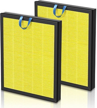 Vital 200S Pet Care Replacement Filter for LEVOIT Vital 200S and Vital 200S-P Air Purifier, Efficient Particulate Activated Carbon Filter, Vital 200S-RF-PA, 2 Pack, Yellow