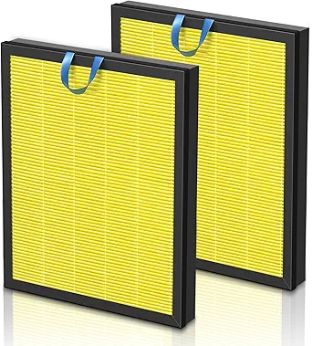 Vital 200S Pet Care Replacement Filter for LEVOIT Vital 200S and Vital 200S-P Air Purifier, HEPA and Activated Carbon Filter, Vital 200S-RF-PA, 2 Pack, Yellow
