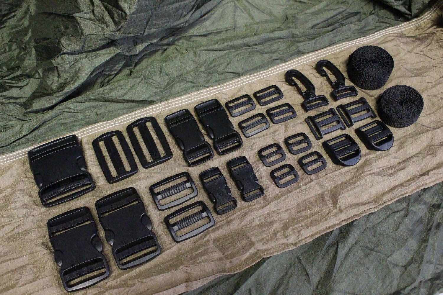 Backpack Repair Kit- Webbing and Hardware -27 Pieces!-