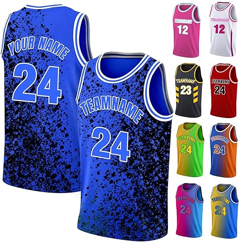 Custom Basketball Jersey Team Name Number Personalized Practice Shirt for