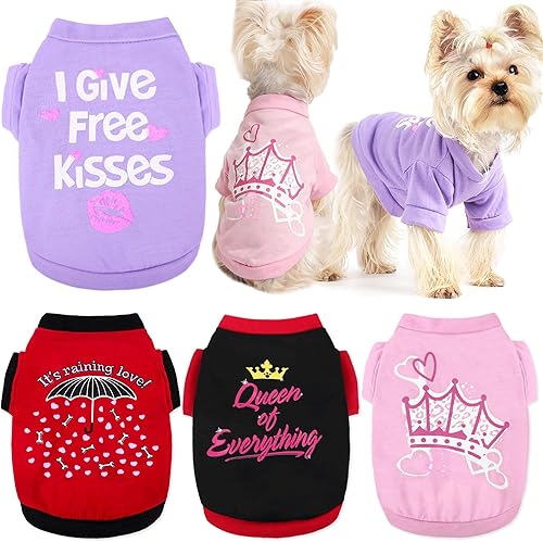 Miniatura 1 de Yikeyo Camisetas para perros pequeños y niños, ropa para perros pequeños y medianos, camisas para perros pequeños y medianos, camisa de verano para