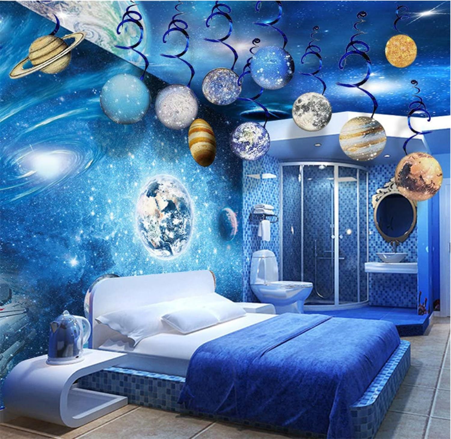 Solar System Decor Blulu Outer Space Party Decoration Hanging Swirls ...