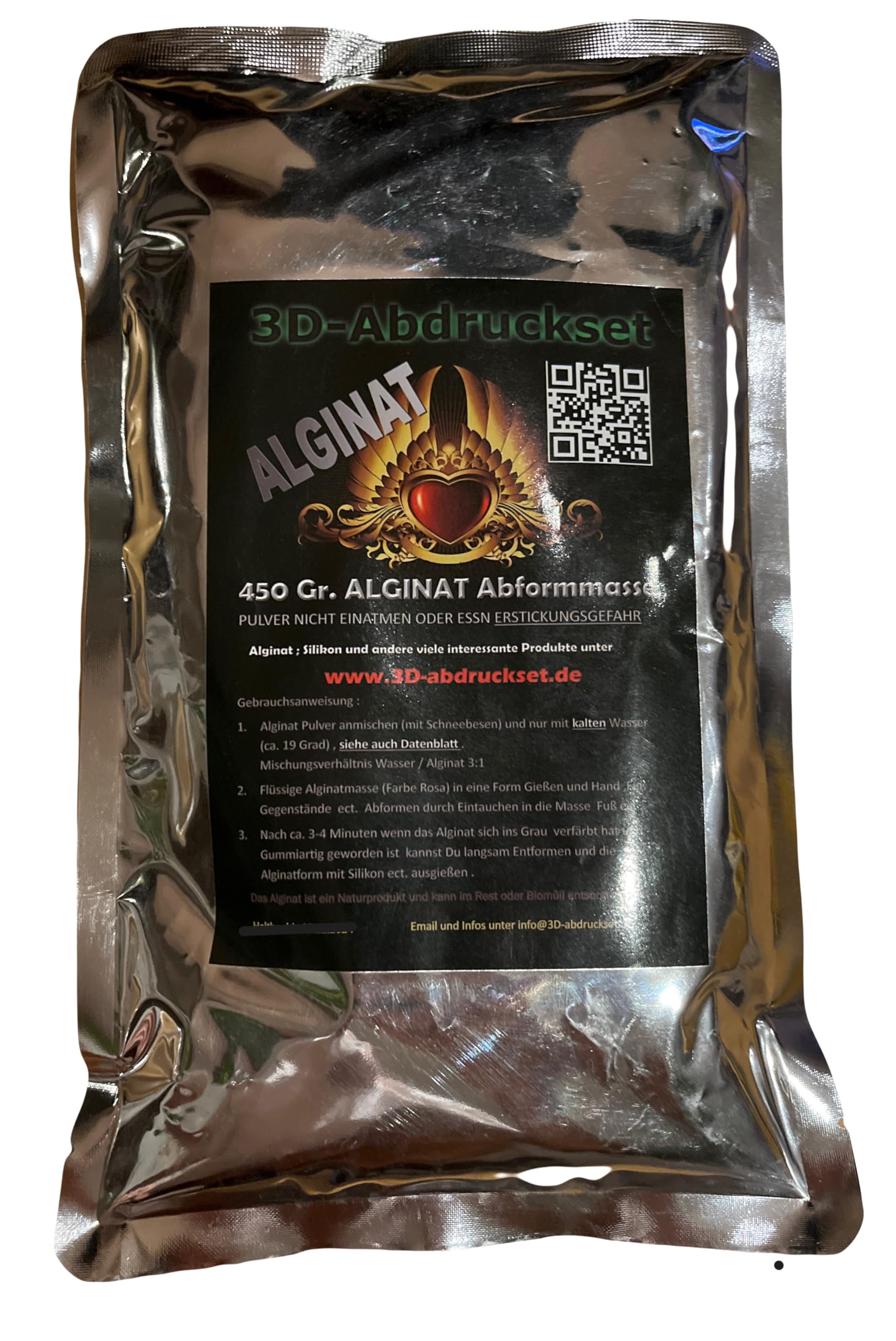 Alginat Körperabformung Abformmasse Dental Babyhand, Fuß, Modellbau oder Intimabdruck (9 Kilogramm) 13,32€ /KG