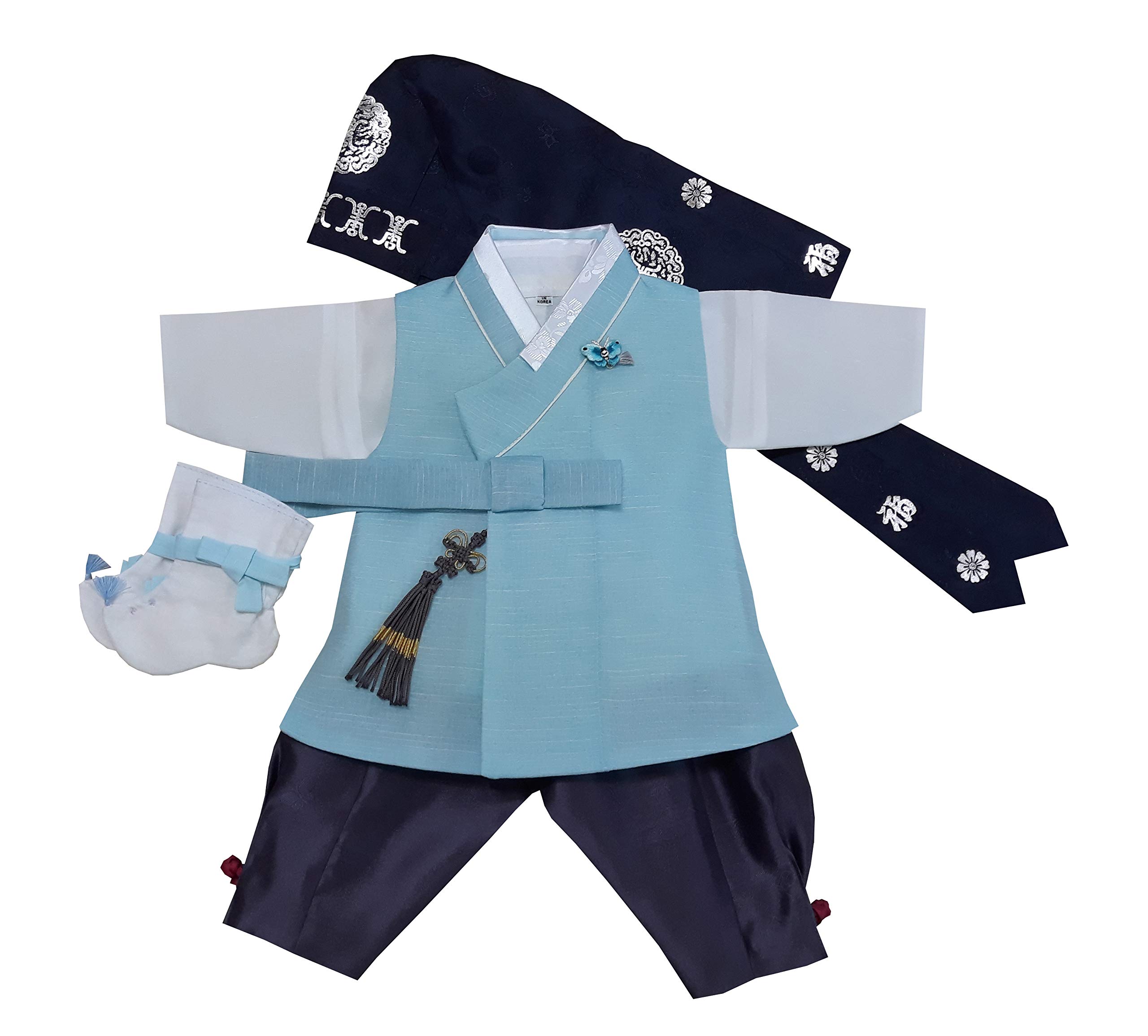 Hanbok Store100 Day Birth Korea Baby Boy Hanbok Traditional Dress |  Desertcart Seychelles, image size:2560x2311
