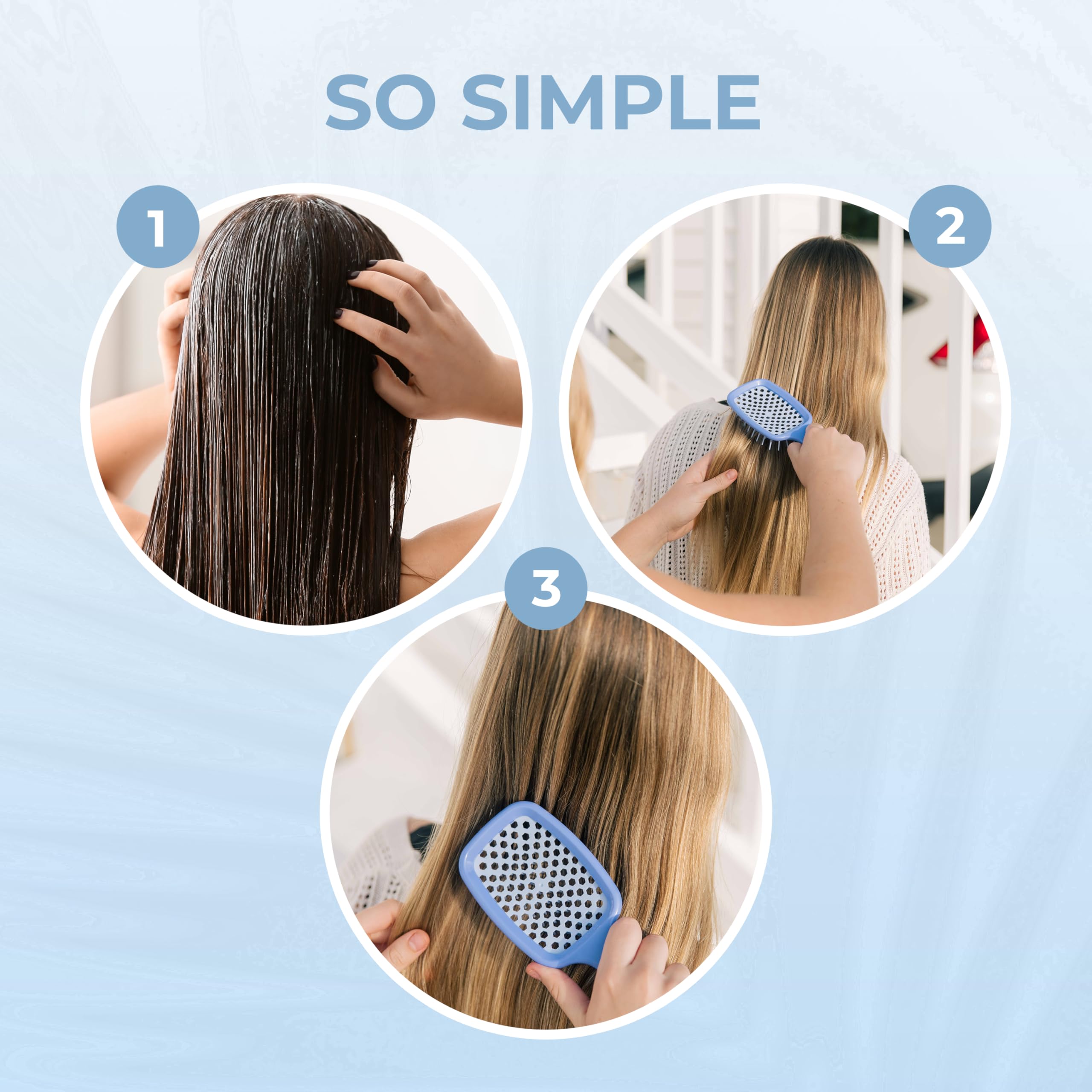 FHI HEAT UNbrush Islak ve Kuru Bacalı Dolaşık Açıcı Saç Fırçası, İris Koyu Mavi