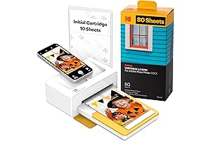 KODAK 4PASS Dock Plus Instant Photo Printer with Extra Paper
