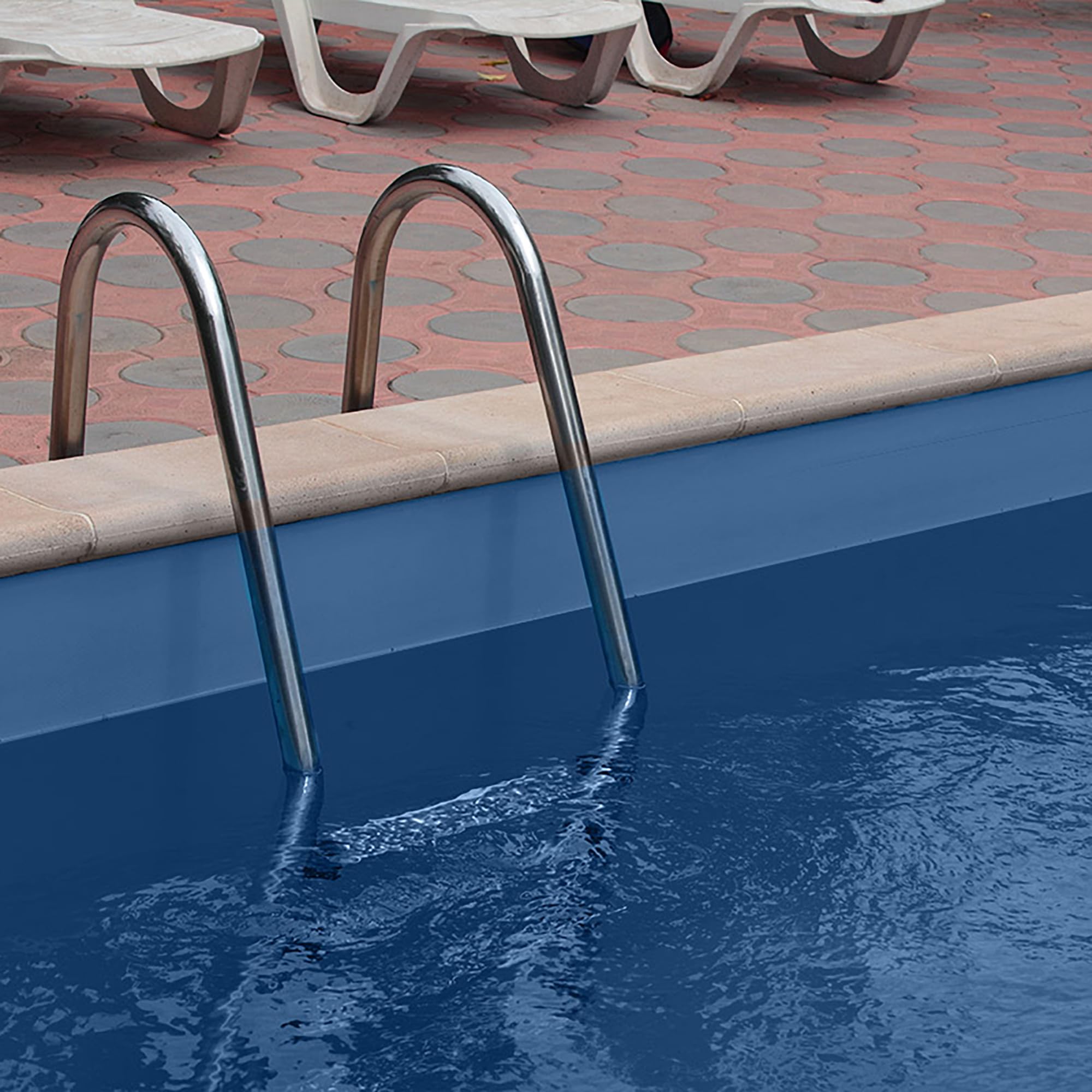 EPODEX Pintura para Piscinas, resistente a UV, elástica y duradera, 2K PU Paint, para piscinas de hormigón, cloro y agua salada, Mate, 2kg – cubre 9m² (2 capas) - Azul ultramar Pastel