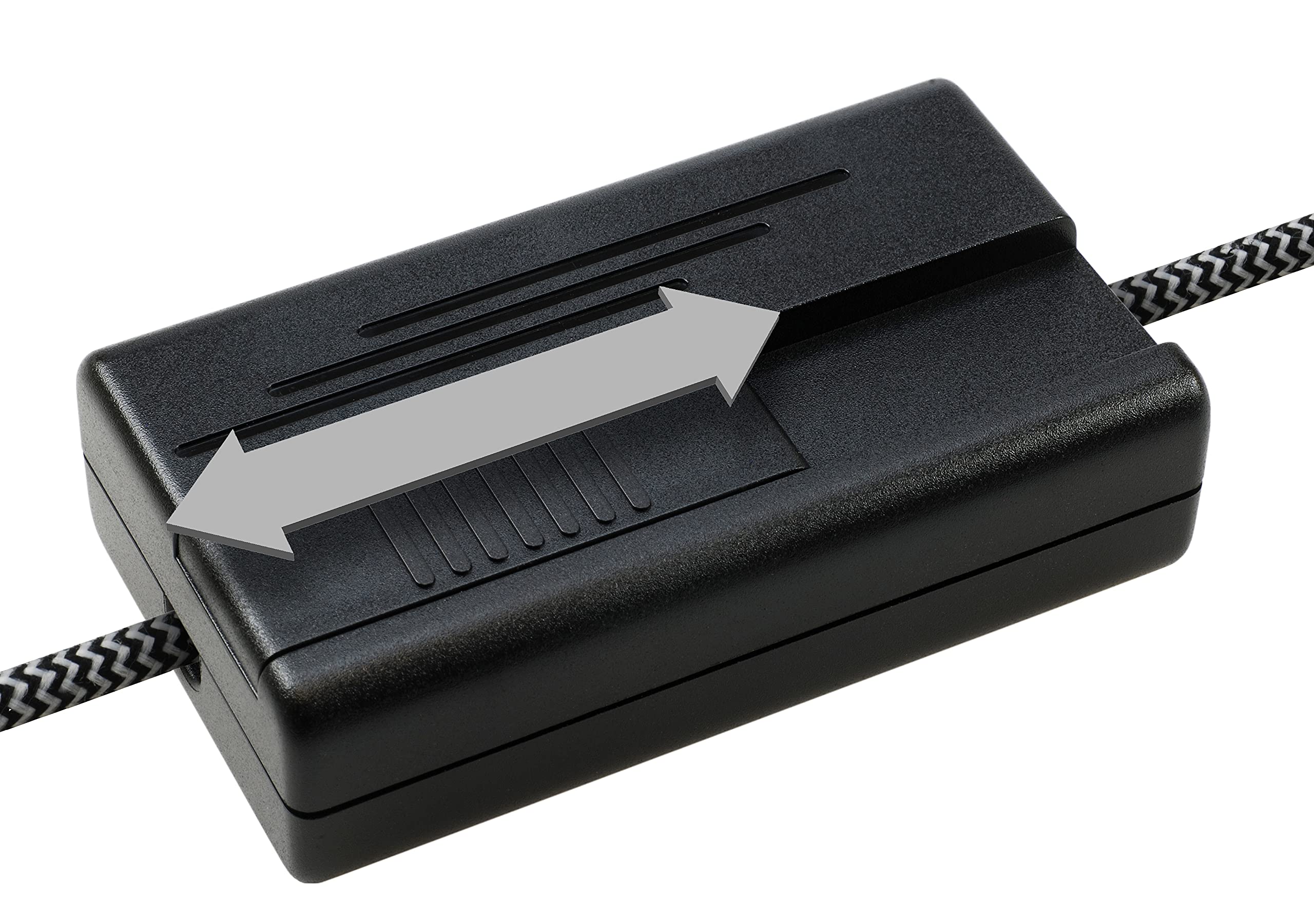 EHMANN 2521 x 0000 - Dimmer a filo T25.10, nero, taglio di fase, 230 V, 50 Hz, potenza: 20-500 W/VA