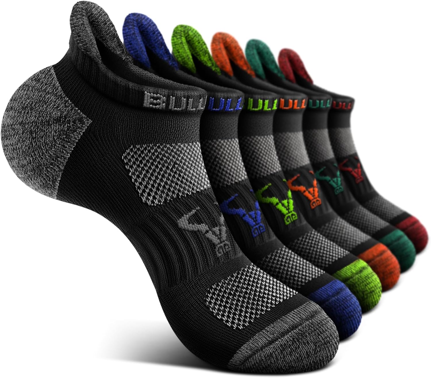 BULLIANT Women Ankle Socks, Active Low-Cut Sock Cushioned Footbed Arch Support for Running Walking Sneakers