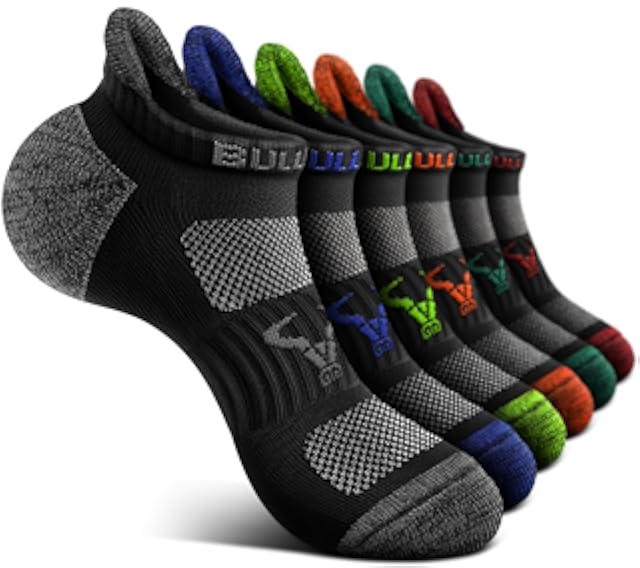 BULLIANT Women Ankle Socks, Active Low-Cut Sock Cushioned Footbed Arch Support for Running Walking Sneakers