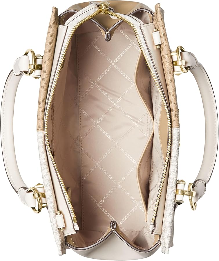 Marilyn medium bicolor signature logo semi lux satchel bag Clearance