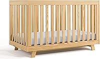 Storkcraft Beckett 3-in-1 Convertible Crib Natural - GREENGUARD Gold Certified, 4 Height Adjustable, Toddler Bed & Daybed Conversion