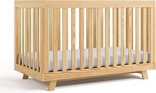 Storkcraft Beckett 3-in-1 Convertible Crib Natural GREENGUARD Gold Certified Toddler Daybed