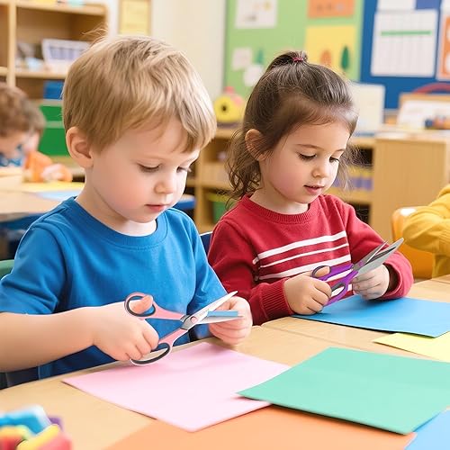 Miniatura 7 de Tijeras a Granel de 24 Colores, Rkqoa Paquete de Tijeras Multiusos de 8" - Tijeras Gruesas y Afiladas para Suministros de Oficina, Escuela, Costura