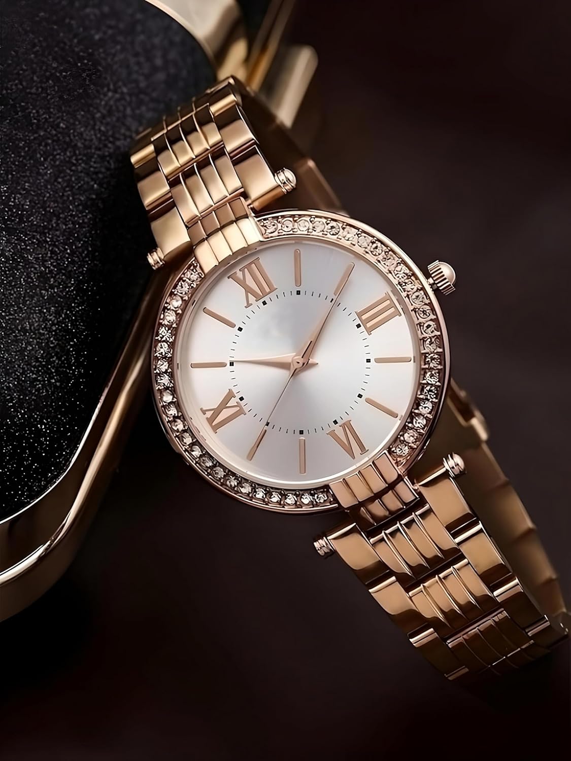 Diwali Sale Styledose Women Watches Analogue Wrist Watches For Women'S &Amp; Girls&Amp;Miss&Amp;Ladies Luxury Blue Dial With Roman Marker In Diamond Studded Round Case With Rose Gold Brecelet Strap Stylish Quartz Watches 4 Diwali Sale Styledose Women Watches Analogue Wrist Watches For Women'S &Amp; Girls&Amp;Miss&Amp;Ladies Luxury Blue Dial With Roman Marker In Diamond Studded Round Case With Rose Gold Brecelet Strap Stylish Quartz Watches