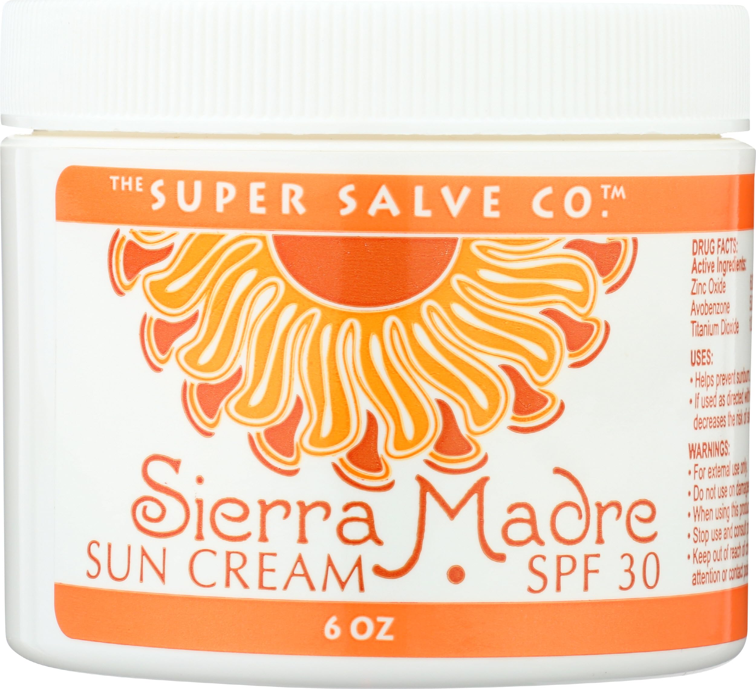 Sierra Madre Sun Cream Large (6.0 Oz) : Sierra Madre Sun Cream Spf 30 6 Oz