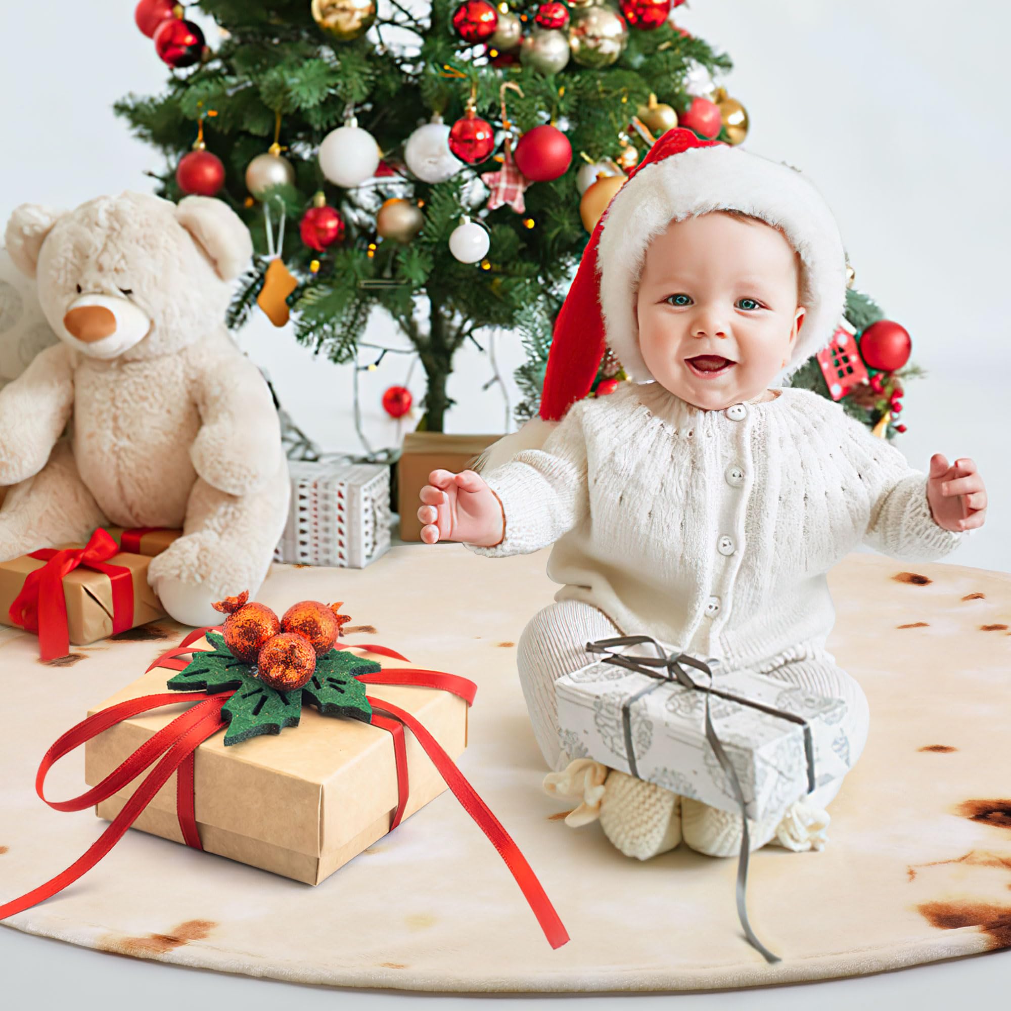 SeaRoomy Manta de burrito para bebé, manta de tortilla para bebé, manta redonda suave de tortilla de burrito para recién nacidos, regalos divertidos para baby shower y cumpleaños