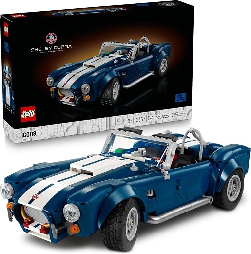 LEGO Icons Shelby Cobra 427 S/C Car Building Set for Adults -...