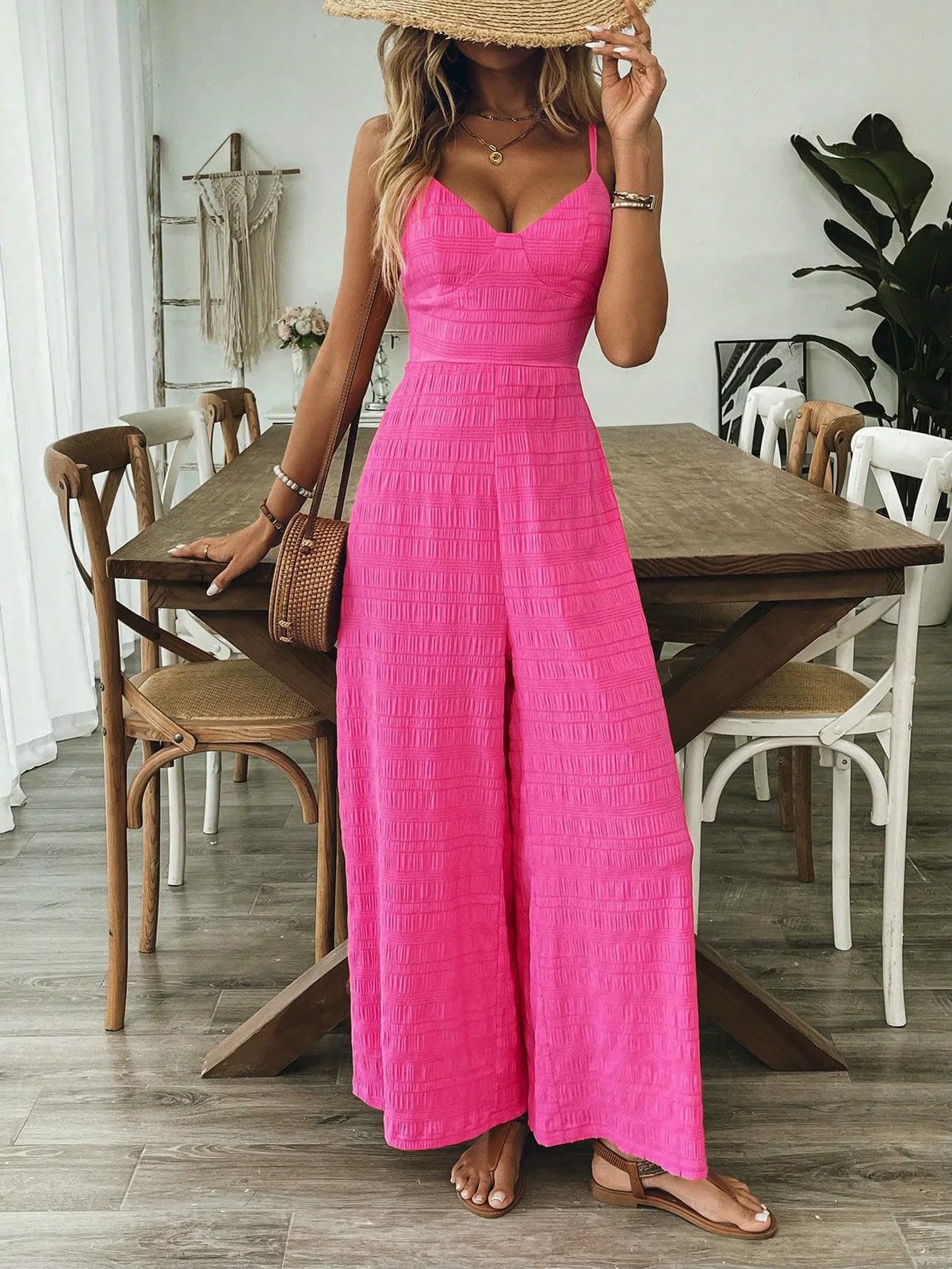 Mono De Verano Mono De Verano Informal Sin Espalda para Mujer, Ideal para Vacaciones.