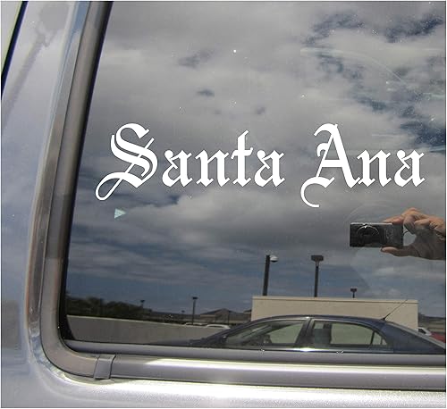 - Santa Ana - California City County Old English Letters Car Truck Van Ciclomotor Casco Duro Auto Automotive Craft Cup Laptop Vinilo Adhesivo Pared