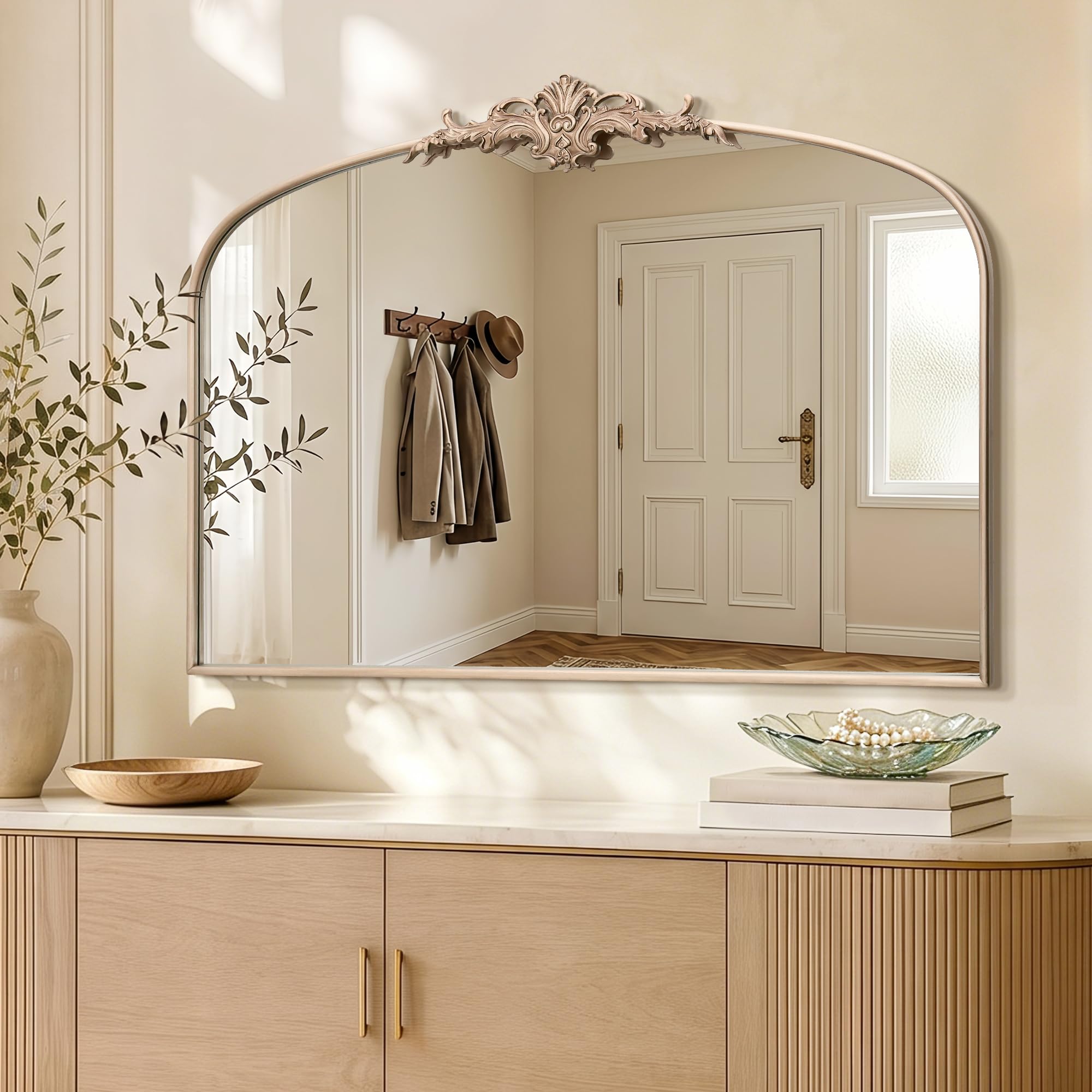 Besdomus Arched 55x36 Vintage Mirror