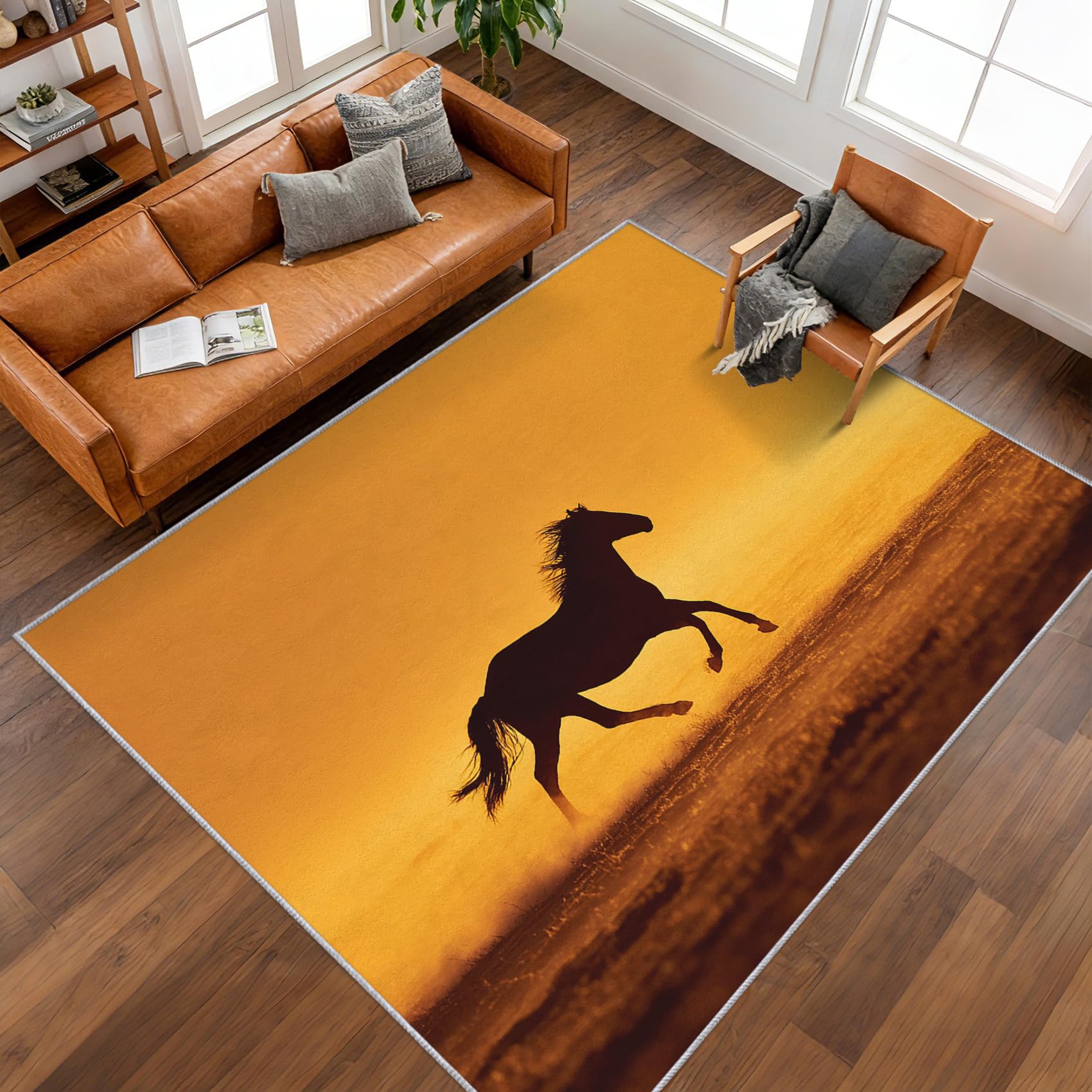 Tapis animaux ferme antidérapant idéal pour réchauffer le salon
