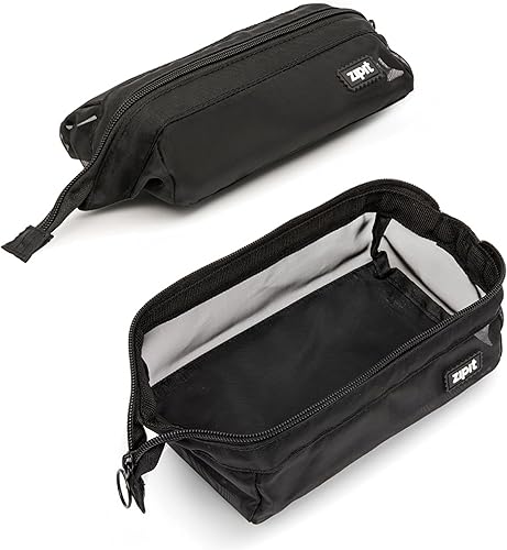 ZIPIT Estuche de malla para lápices, bolsa con cremallera de gran capacidad para la escuela, bolsa de papelería para adolescentes, niñas, niños y