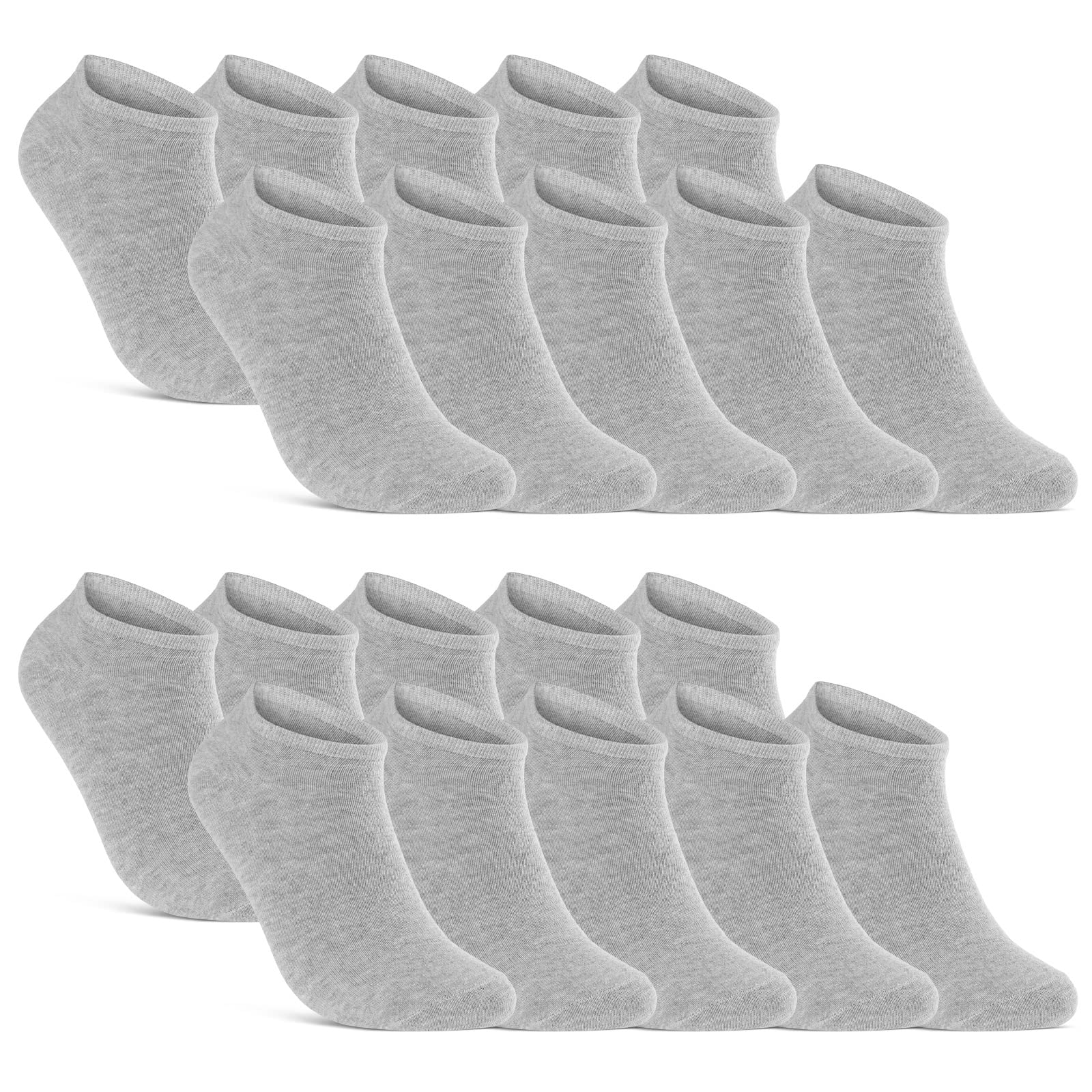 10 | 20 | 30 Paar Sneaker Socken Herren Damen Schwarz Weiß Grau Baumwolle