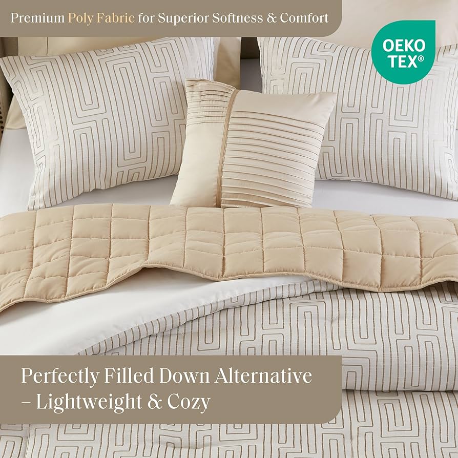 THE TOE （Madison Jacquard ） Amazon.com: Madison Park Queen Comforter Set Jacquard