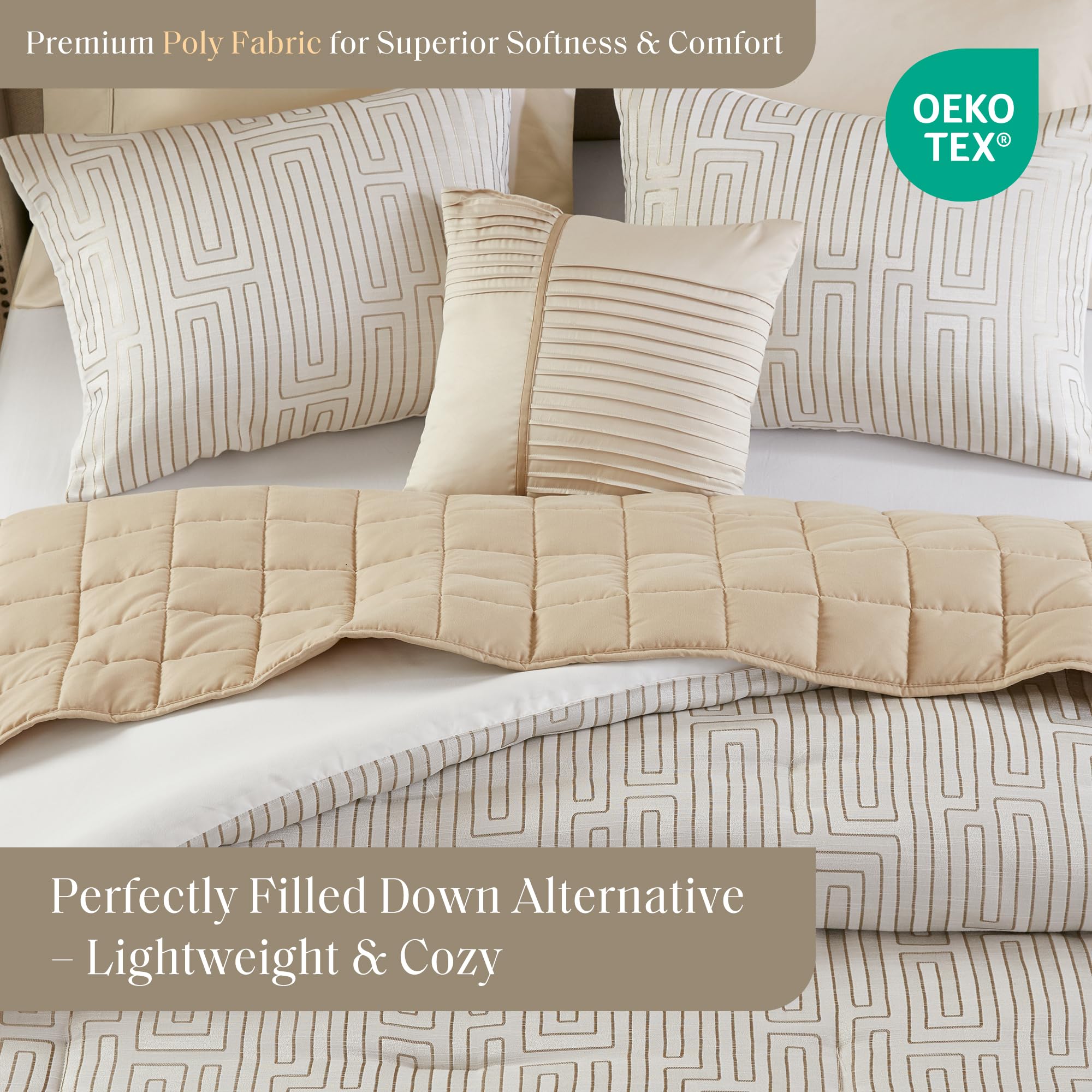 THE TOE （Madison Jacquard ） Amazon.com: Madison Park King Comforter Set Jacquard