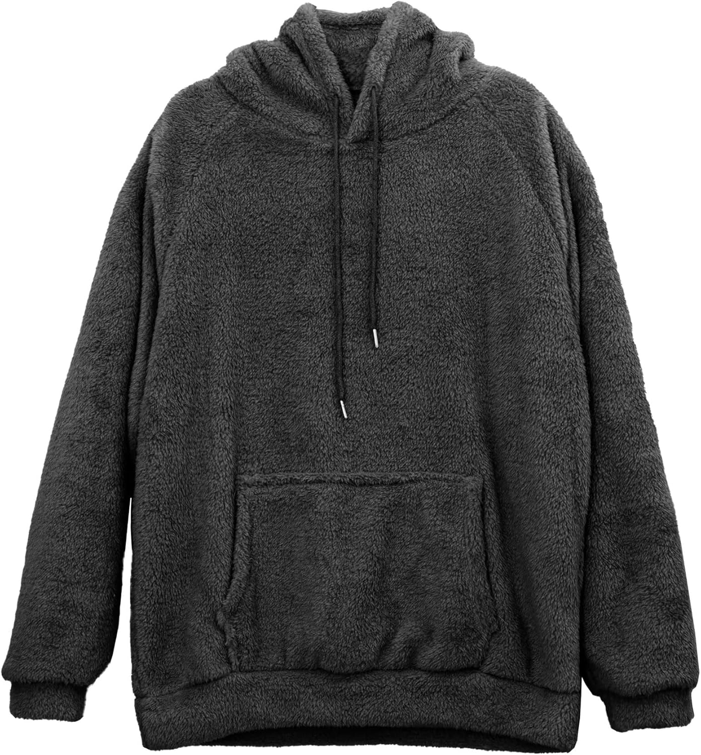 VahRuta Mens Fuzzy Sherpa Hoodie Sweatshirt Long Sleeve Fashion Pullover Fall Outwear Winter Hooded - Image 3