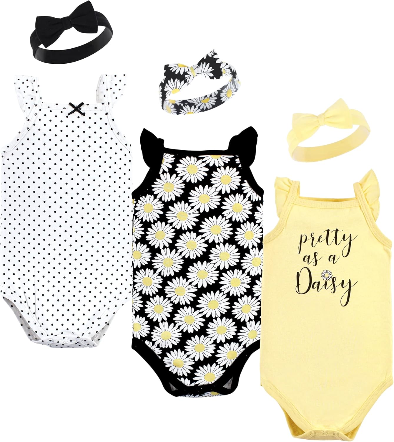 Hudson Baby girls Sleeveless Bodysuit and Headband SetBaby and Toddler T-Shirt Set