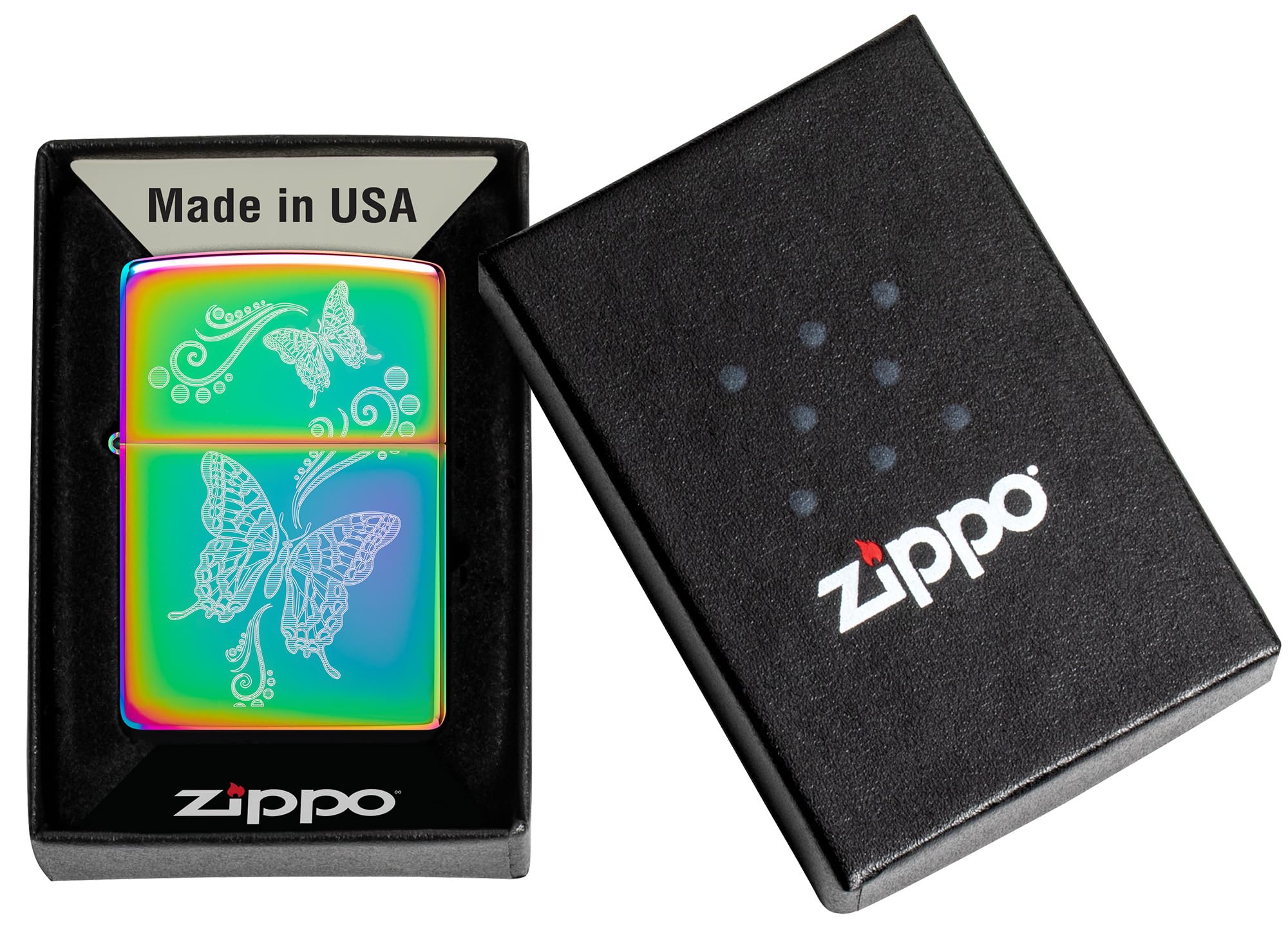 White butterfly shell＊Fully cover＊ZIPPO＊ Zippo White Butterfly