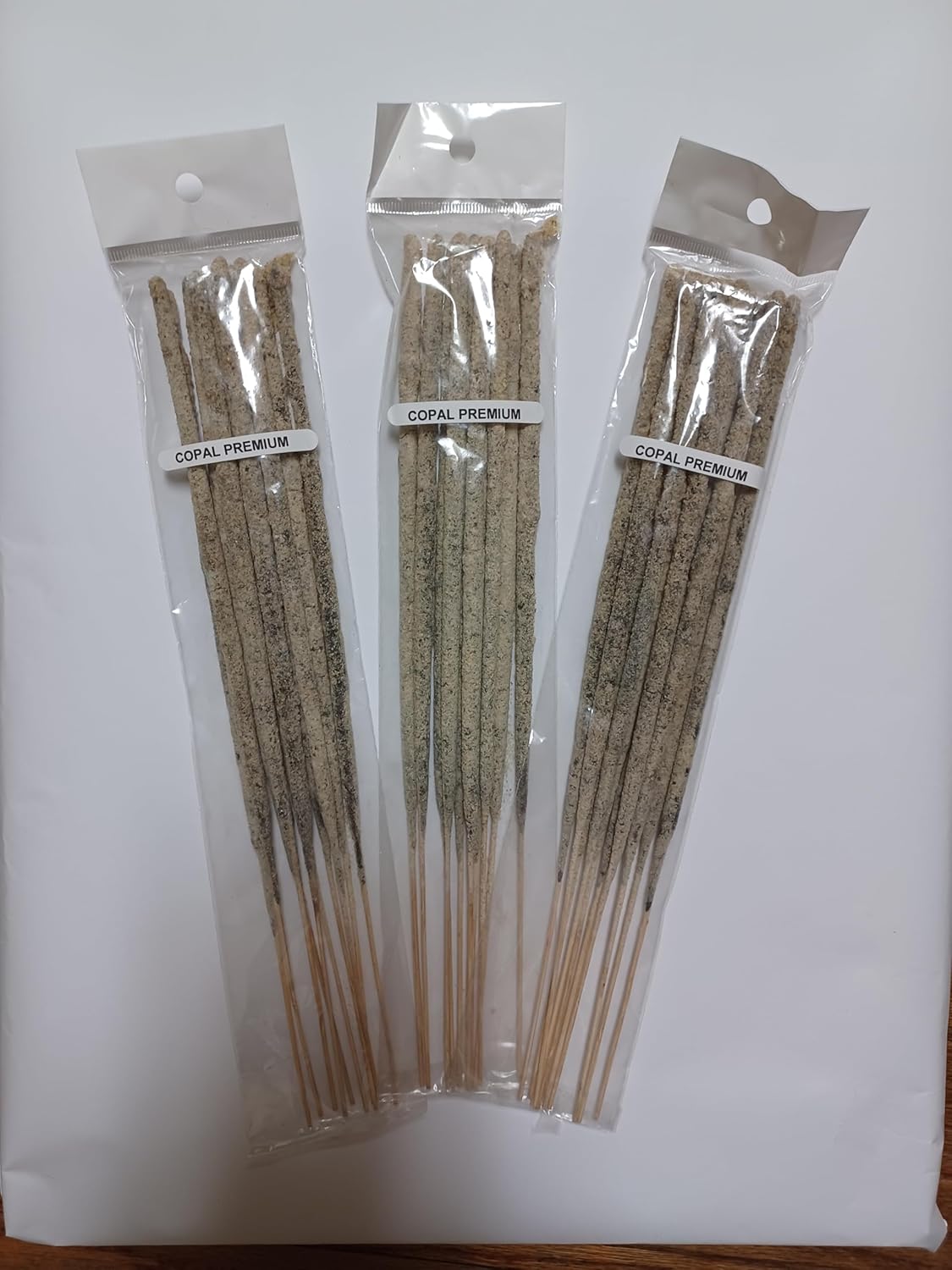 Mexican Copal Incense 3 Bags with 10 Sticks Each = 30 Sticks. Handmade in Mexico with White Copal Resin.