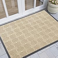 Vista 57 de Yimobra Tapete grande para puerta exterior, 36 x 24 pulgadas, impermeable, resistente, para puerta delantera, tapete de entrada de goma