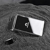 Vista 7 de Phomo Portatarjetas de identificación de aluminio con clip de metal y cordón de identificación, soporte vertical transparente para tarjetas