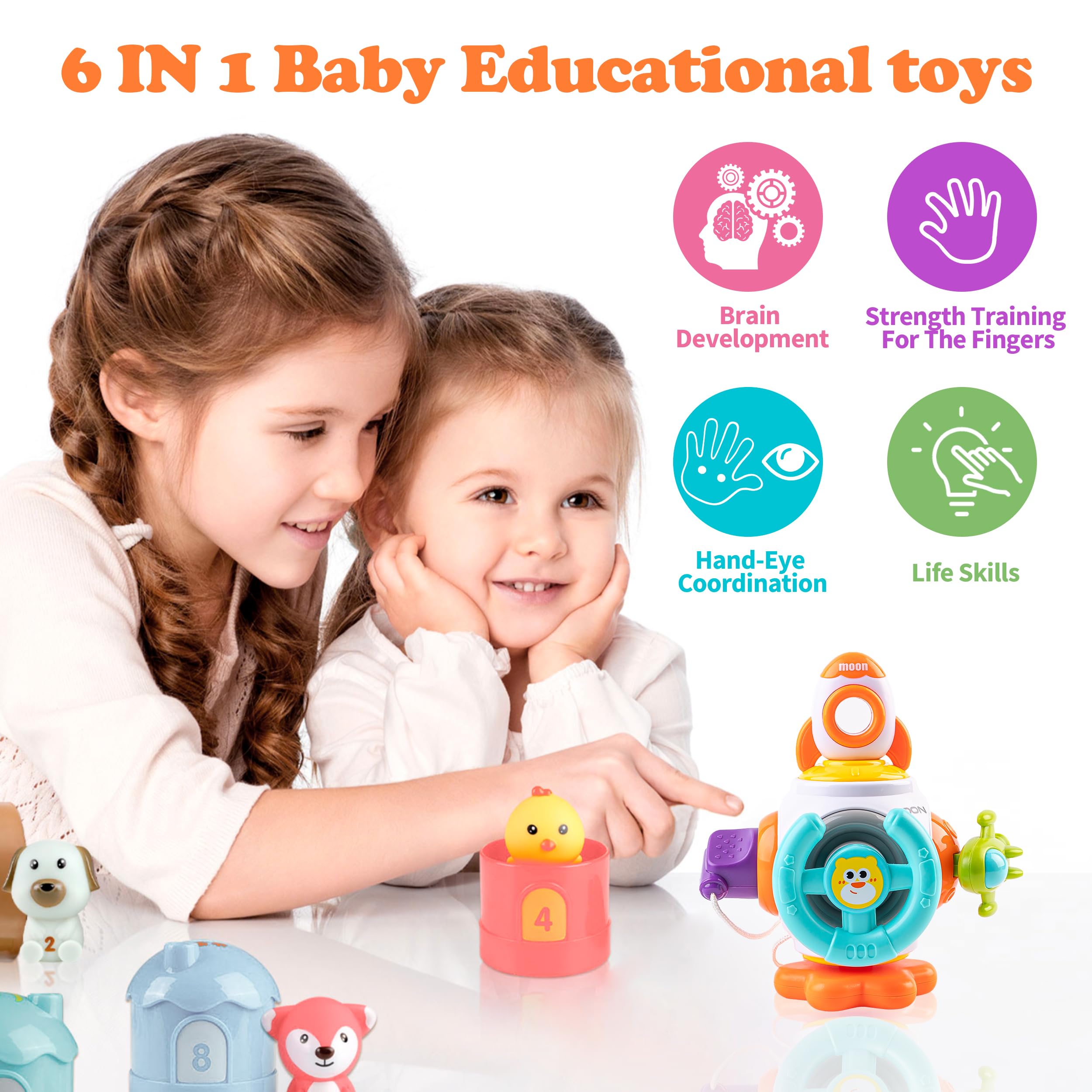 Kikuo Cube de motricité en bois 6 en 1, cube d'activité, jouet à partir de 1 an, jouet éducatif, carottes, jouet en bois pour 4, 5, 6, 7 ans et plus Kikuo Cube de motricité en bois 6 en 1, cube d'activité, jouet à partir de 1 an, jouet éducatif, carottes, jouet en bois pour 4, 5, 6, 7 ans et plus