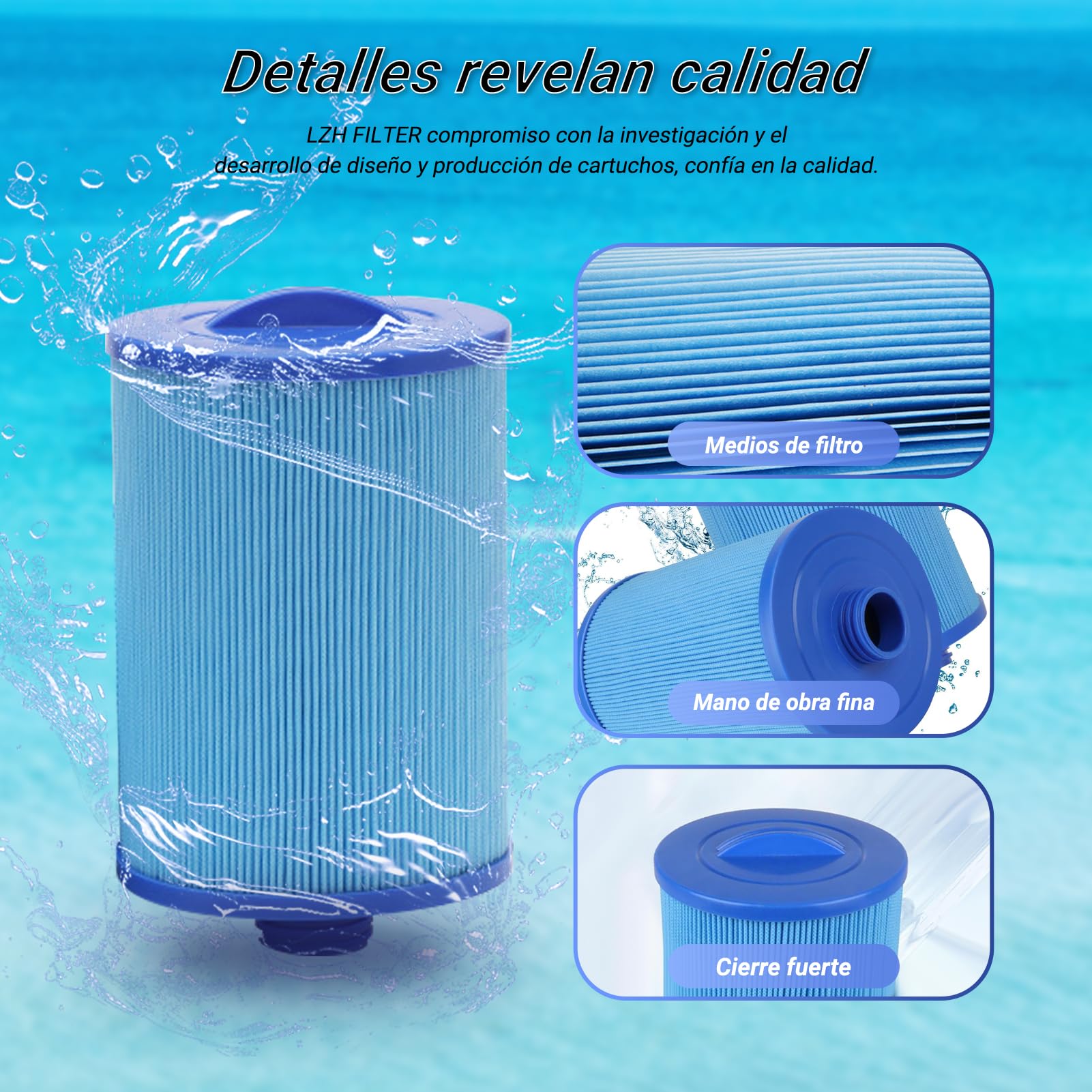 Cartucho de Filtro para SPA, 2 Unidades, Filtro de Repuesto