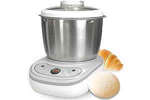 Dough Mixer with Dough Hook: 7L Capacity Electric Dough Maker with Ferment Function