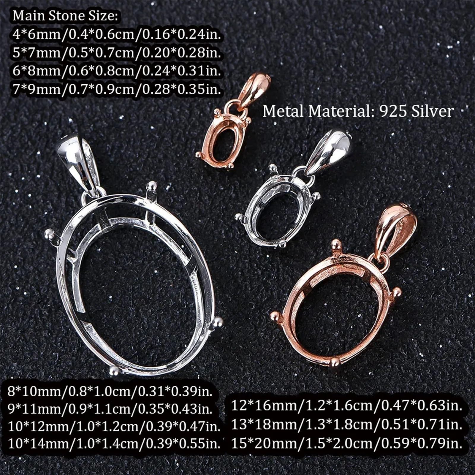 YUSUZH Plateau À Pendentif Ovale De 10 Pièces pour Bijoux