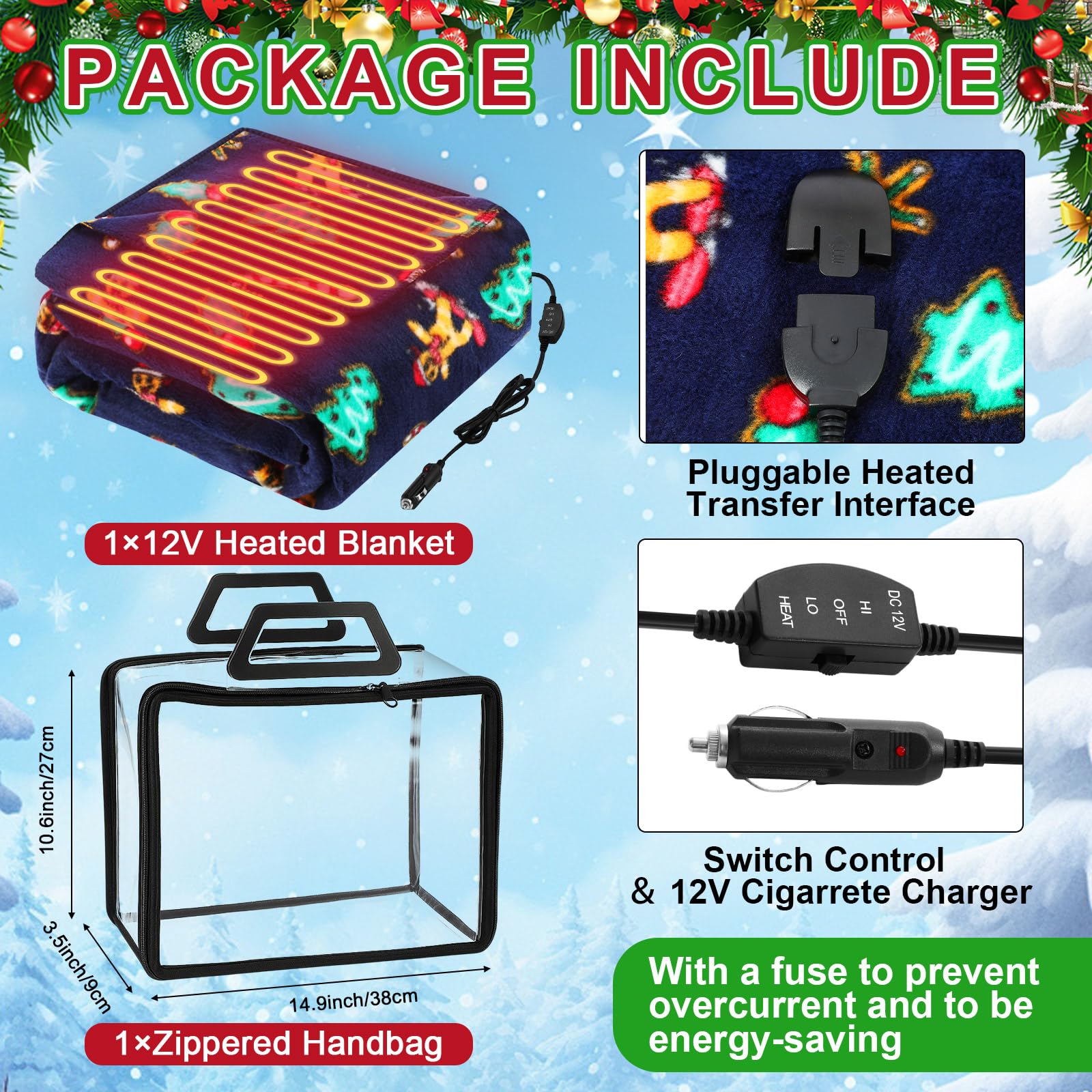 heated blanket that plugs into cigarette lighter Amazon.com: Tuanse 58 x 43 Inches 12 Volt Heated Car Blanket Plug in  Portable Car Electric Blanket with Cigarette Lighter, Temperature  Controller and Storage Bag for Rv Truck Traveling(Black,Gingerbread Man) :  Automotive